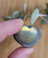 Labradorite mini hearts - large
