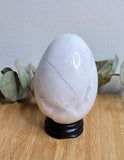 White Plume Agate Egg