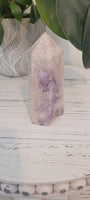 Pink amethyst flower agate tower A